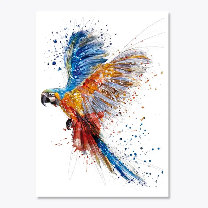 Parrot Bird Watercolor painting Drawing